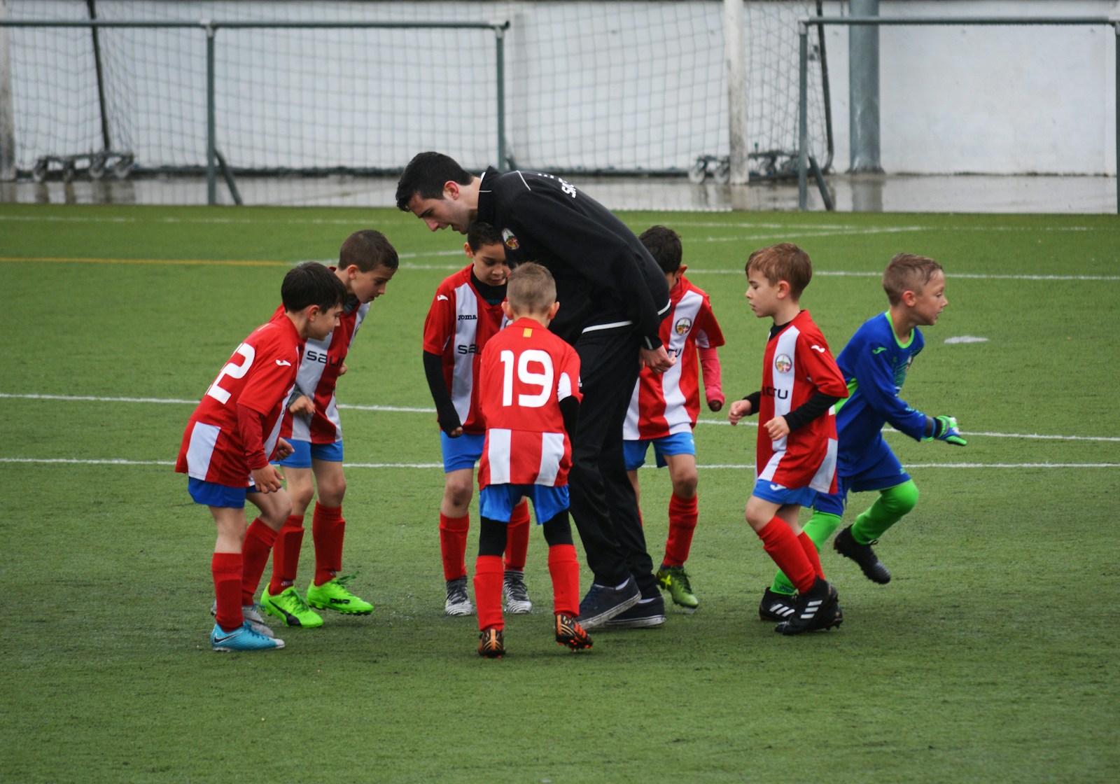 children at soccer practice